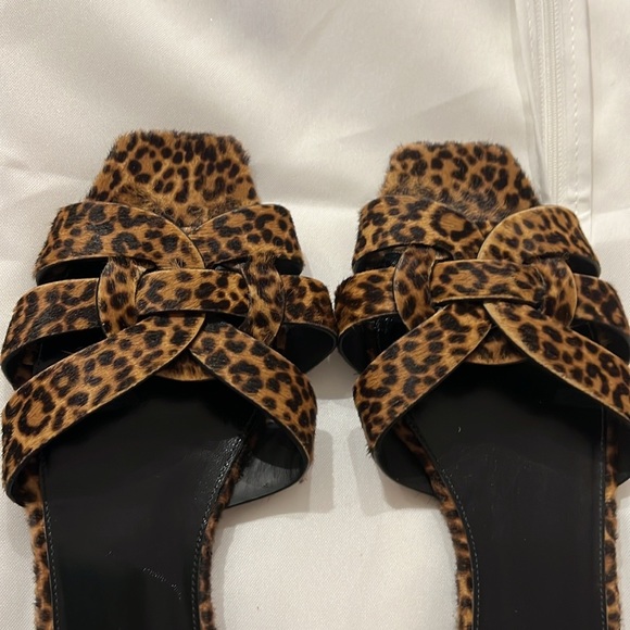 Saint Laurent Tribute Sandals Leopard 41 - Picture 4 of 6